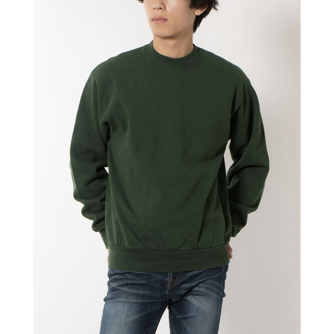 ロサンゼルスアパレル LOS ANGELES APPAREL 14OZ. GARMENT DYE HEAVY FLEECE PULLOVER CREWNECK SWEATSHIRT