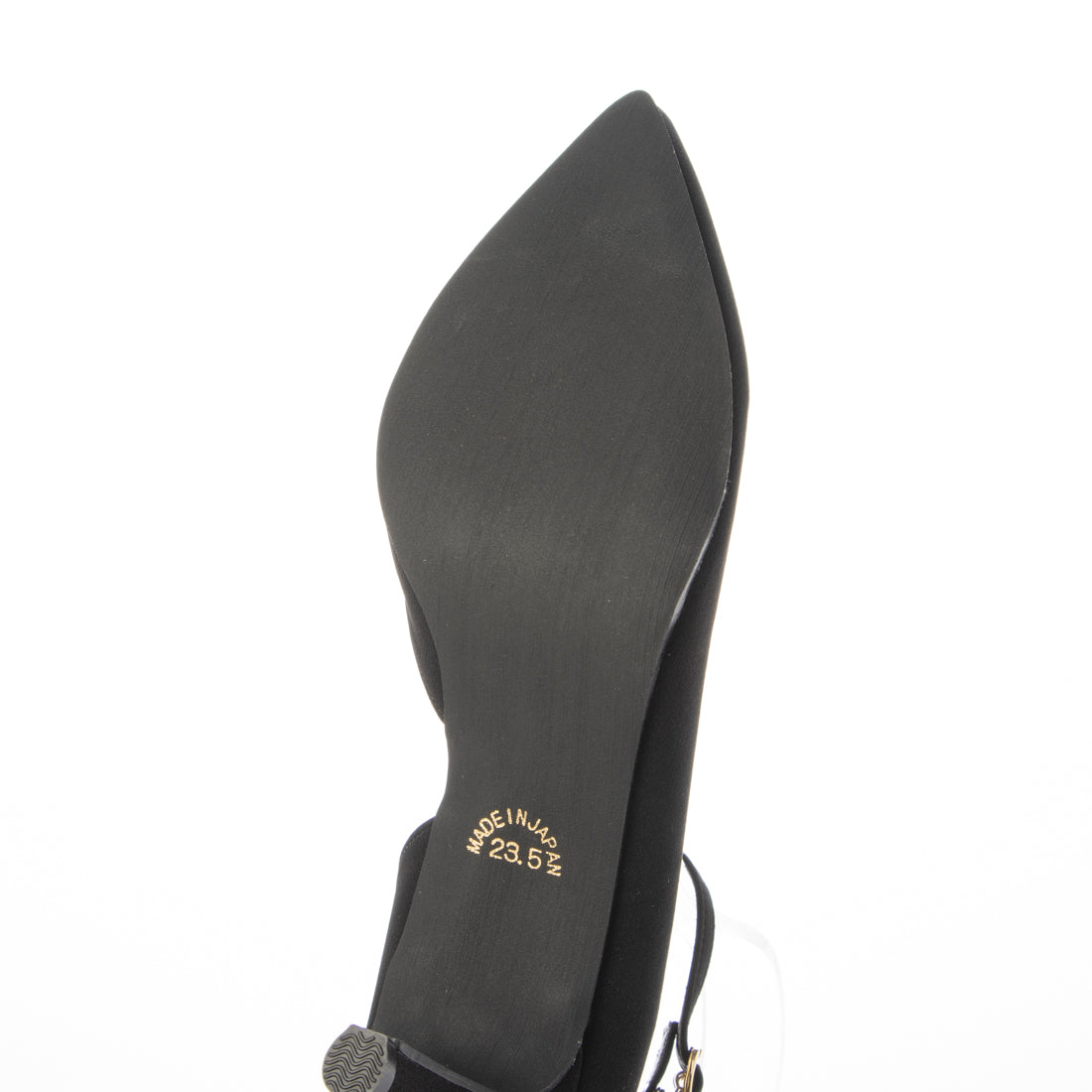 IKplus 【Made in Japan】【Rain Compatible】Beautiful Leg Posture V-Cut Line Neck Belt Pumps【For Both Sunny and Rainy Weather】 1935 black Dorkray Satin Mary Jane