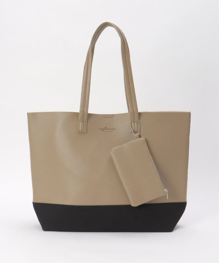 イッカ ikka 【雑誌MonoMax4月号掲載】バイカラーシュリンクトートバッグ （ベージュ） ベージュ