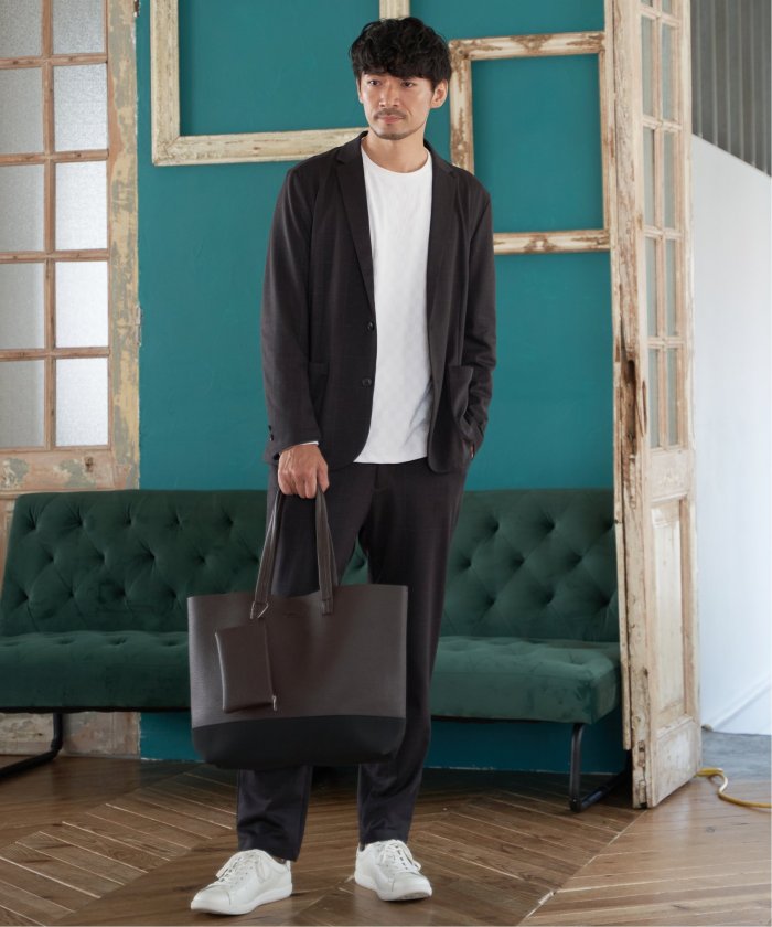 イッカ ikka 【雑誌MonoMax4月号掲載】バイカラーシュリンクトートバッグ （ベージュ） ベージュ