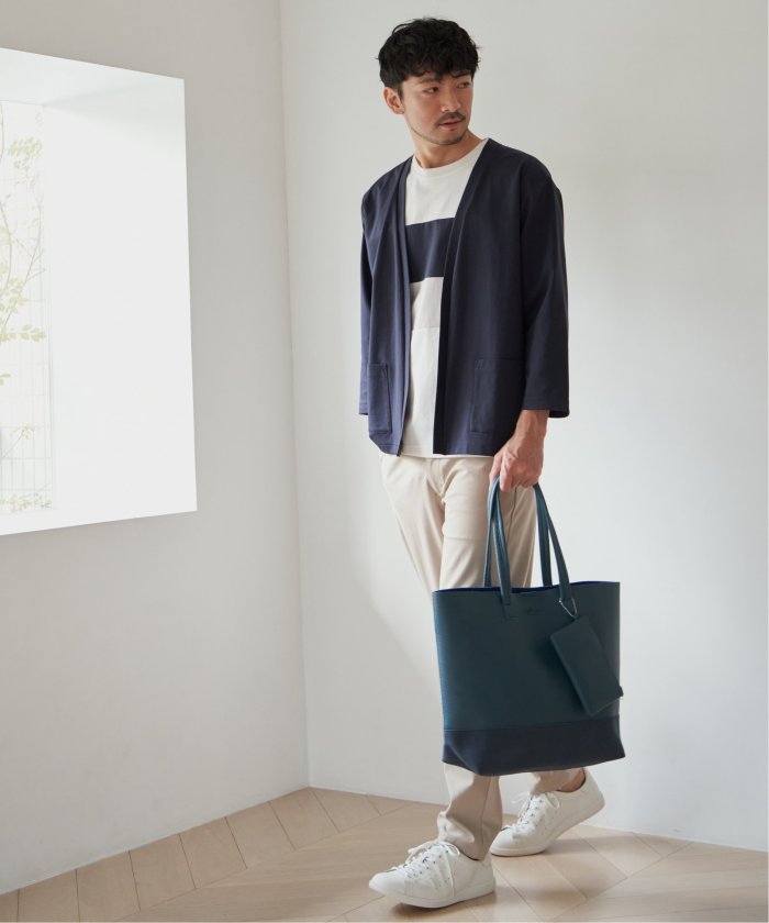 イッカ ikka 【雑誌MonoMax4月号掲載】バイカラーシュリンクトートバッグ （ベージュ） ベージュ