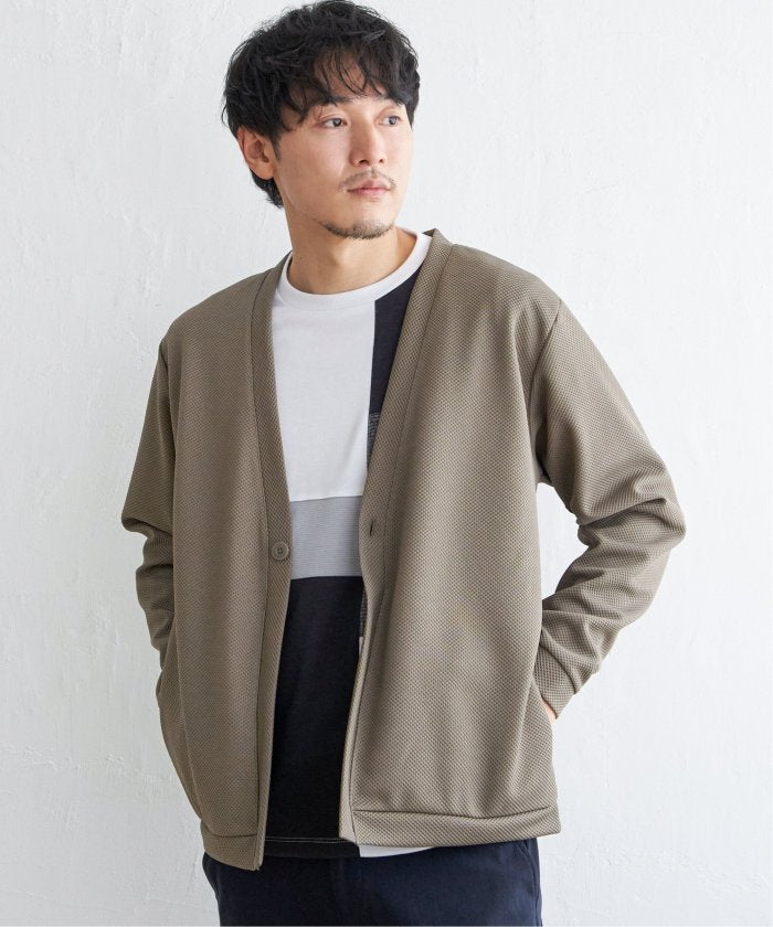 イッカ ikka パイナップルワンボタンカーディガン （ネイビーブルー） ネイビーブルー