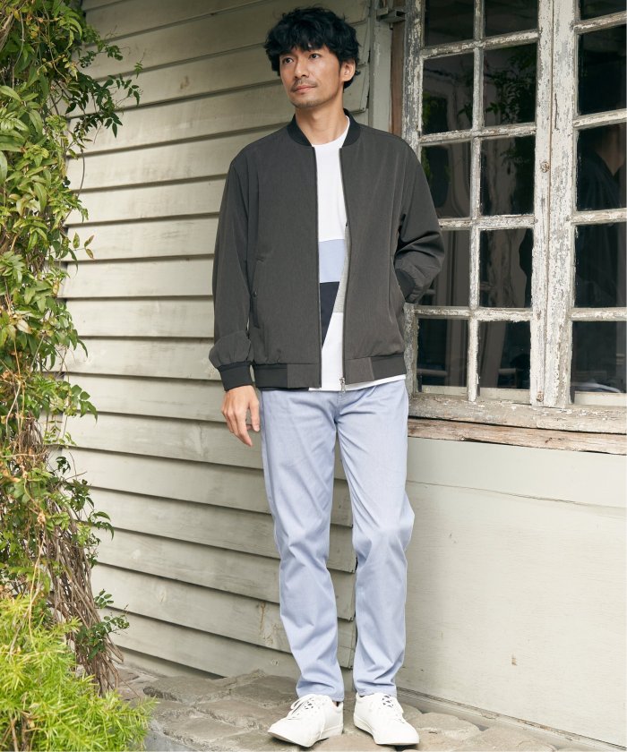 イッカ ikka 【撥水】Teflonストレッチブルゾン （ネイビー） ネイビー