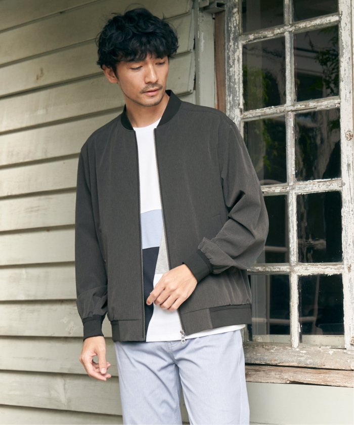 イッカ ikka 【撥水】Teflonストレッチブルゾン （ネイビー） ネイビー