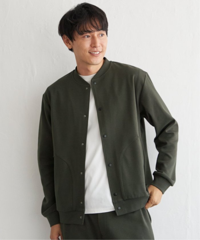 イッカ ikka テックストレッチボタンカーディガン （ミディグレイ） ミディグレイ