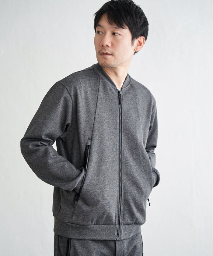 イッカ ikka テックストレッチzipポケットカーデ （ミディアムグレー） ミディアムグレー