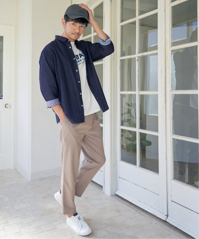 イッカ ikka URBANフロッキープリントT （ブラック） ブラック