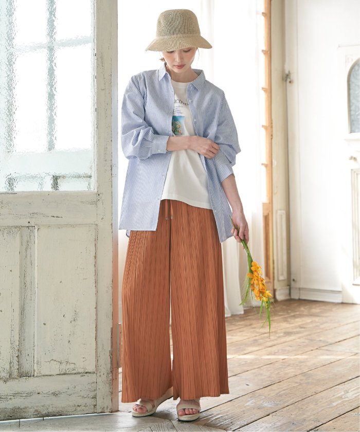 イッカ ikka 【雑誌InRed5月号掲載】フレンチリネンMIX長袖シャツ【抗菌防臭／吸水速乾】 （イエロー） イエロー