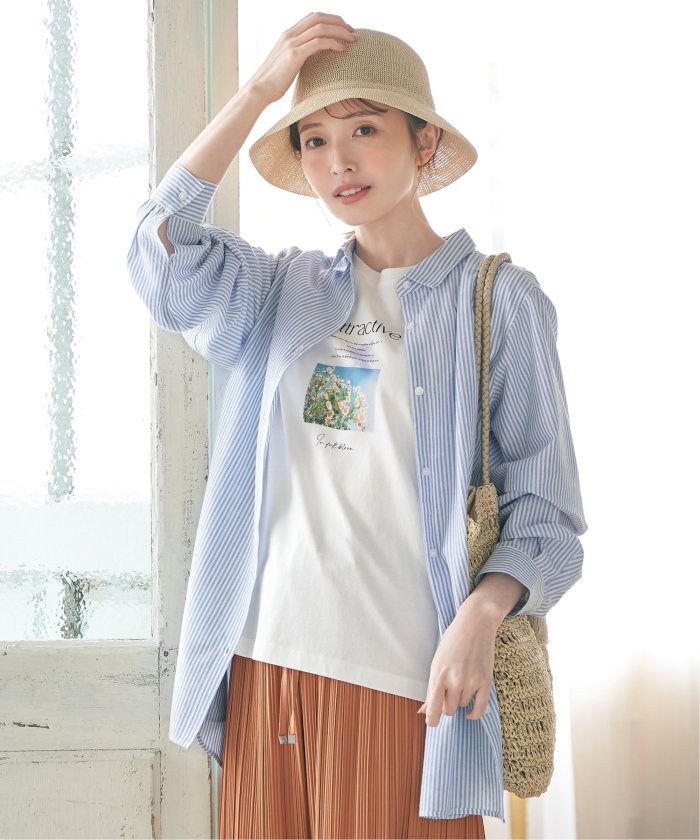 イッカ ikka 【雑誌InRed5月号掲載】フレンチリネンMIX長袖シャツ【抗菌防臭／吸水速乾】 （イエロー） イエロー