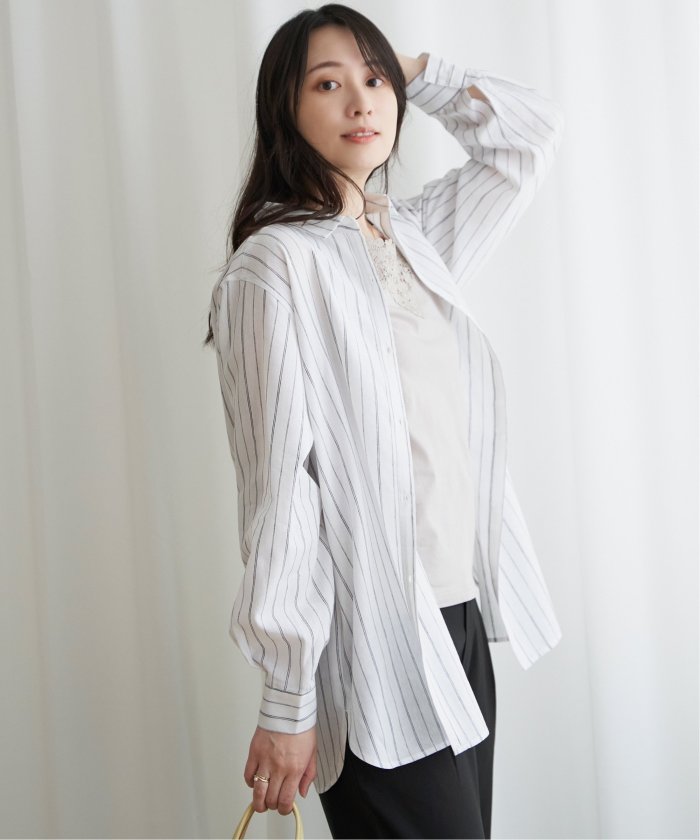 イッカ ikka 【雑誌InRed5月号掲載】フレンチリネンMIX長袖シャツ【抗菌防臭／吸水速乾】 （イエロー） イエロー