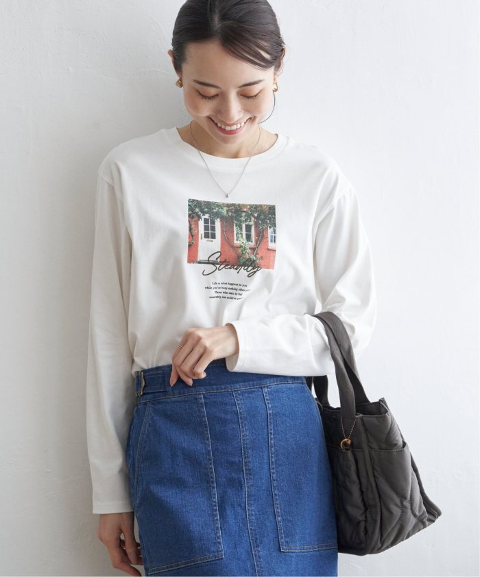 イッカ ikka ロゴフォトプリントロンT （ホワイト） ホワイト