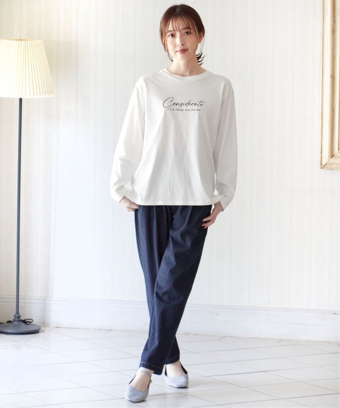 イッカ ikka ロゴフォトプリントロンT （ホワイト） ホワイト