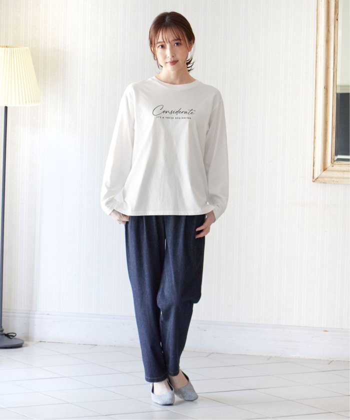 イッカ ikka ロゴフォトプリントロンT （ホワイト） ホワイト
