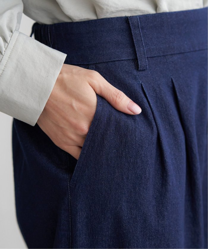 イッカ ikka フロントタックワイドパンツ （グレー） グレー