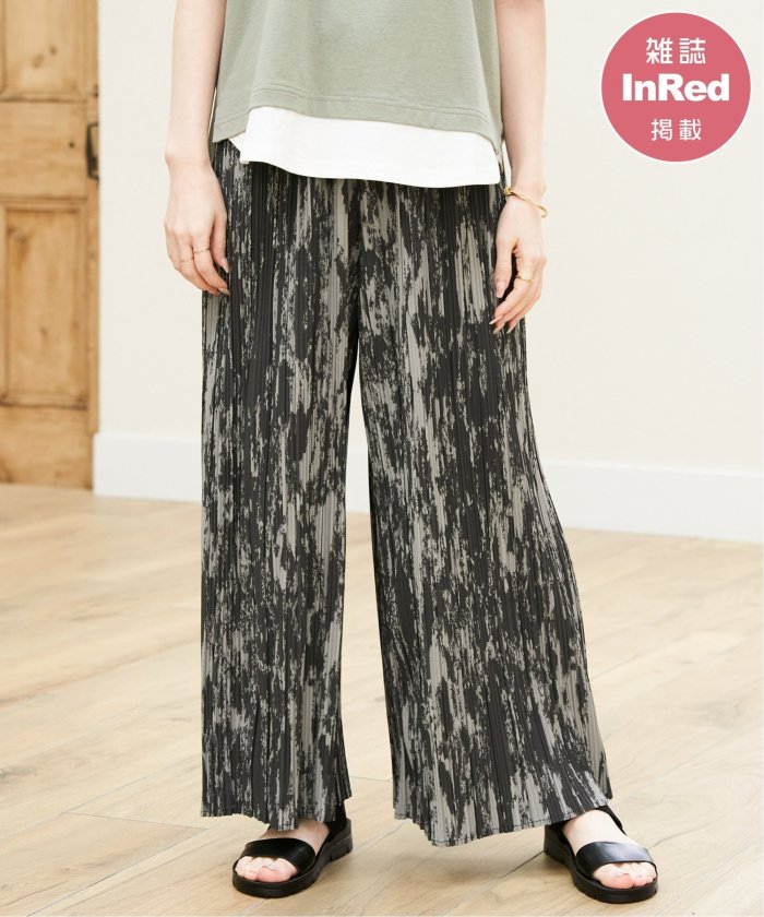 イッカ ikka 【雑誌InRed5月号掲載】サラットプリーツワイドパンツ （チャコール） チャコール