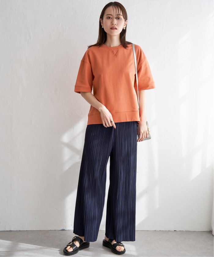 イッカ ikka 【雑誌InRed5月号掲載】サラットプリーツワイドパンツ （チャコール） チャコール