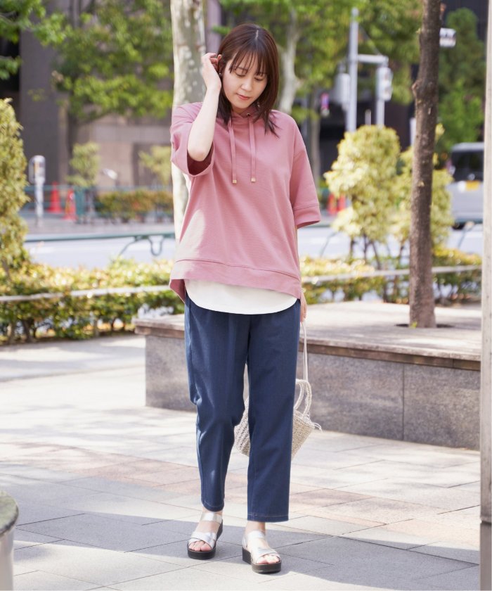 イッカ ikka 【雑誌InRed6月号掲載】コットンUSAミニワッフルポケツキPK （ライトグレー） ライトグレー