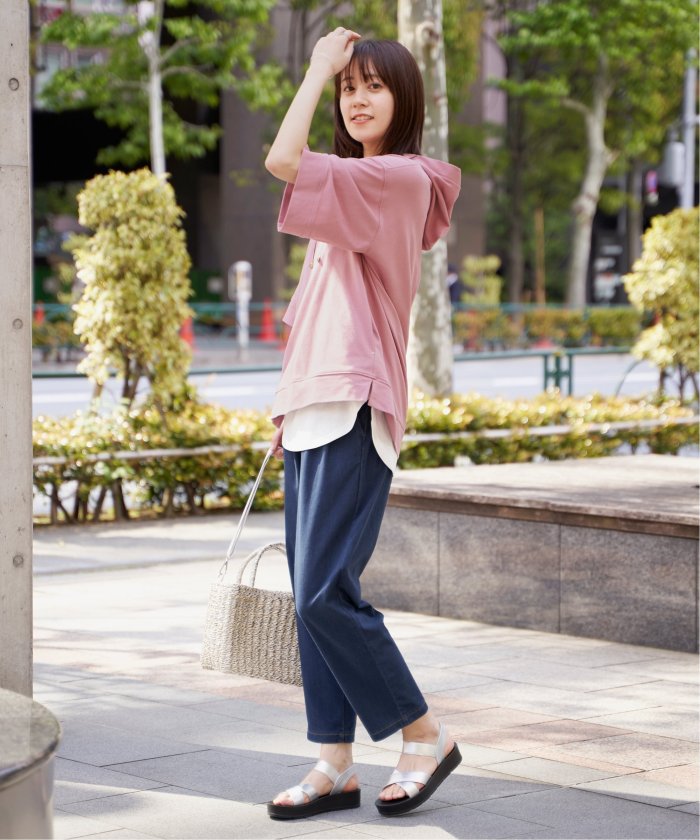 イッカ ikka 【雑誌InRed6月号掲載】コットンUSAミニワッフルポケツキPK （ライトグレー） ライトグレー