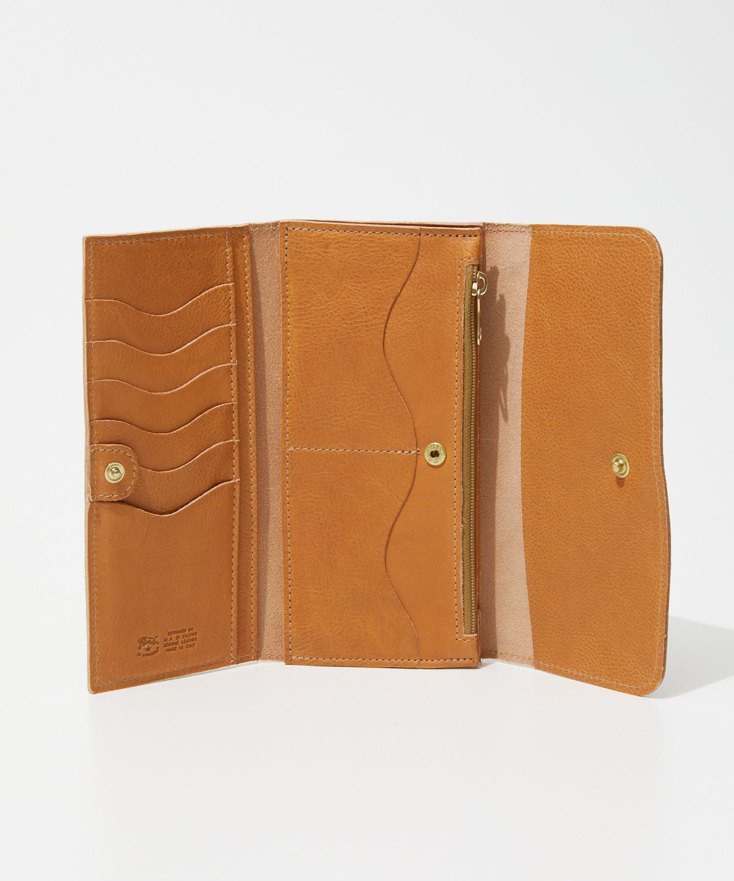 IL BISONTE SCW009 PO0001 Long Wallet Continental Wallet Classic Men's and Women's Wallet
