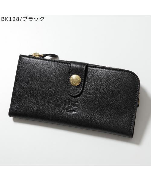 イルビゾンテ IL BISONTE IL BISONTE 二つ折り長財布 SCW011 レザー ロゴ （BK128/ブラック） BK128/ブラック
