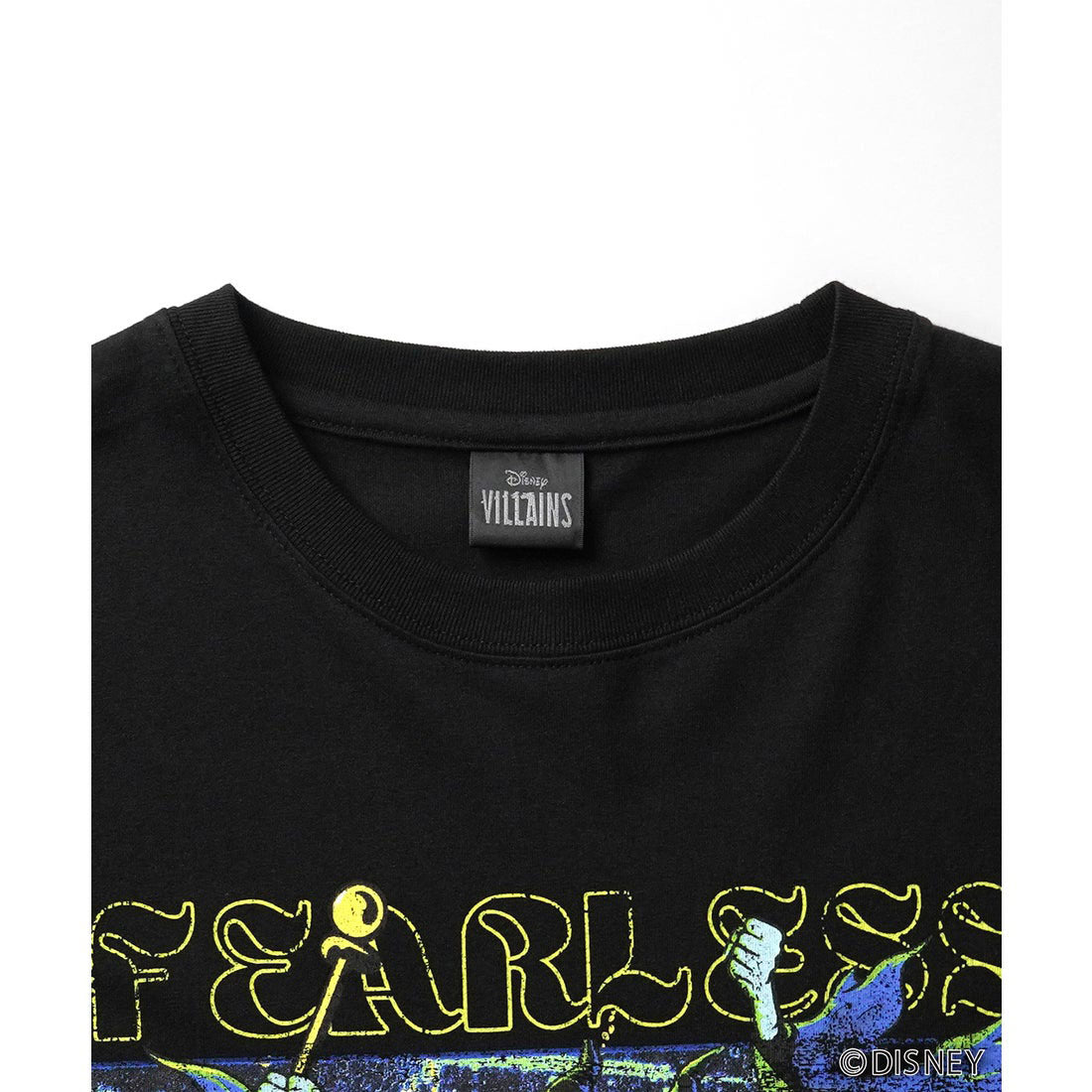 イルズ ILL'S Disney ディズニー Villains ヴィランズ ヴィンテージライク ピグメント加工 ビッグシルエット 半袖プリントTシャツ カットソー ユニセックス （ブラック） ブラック