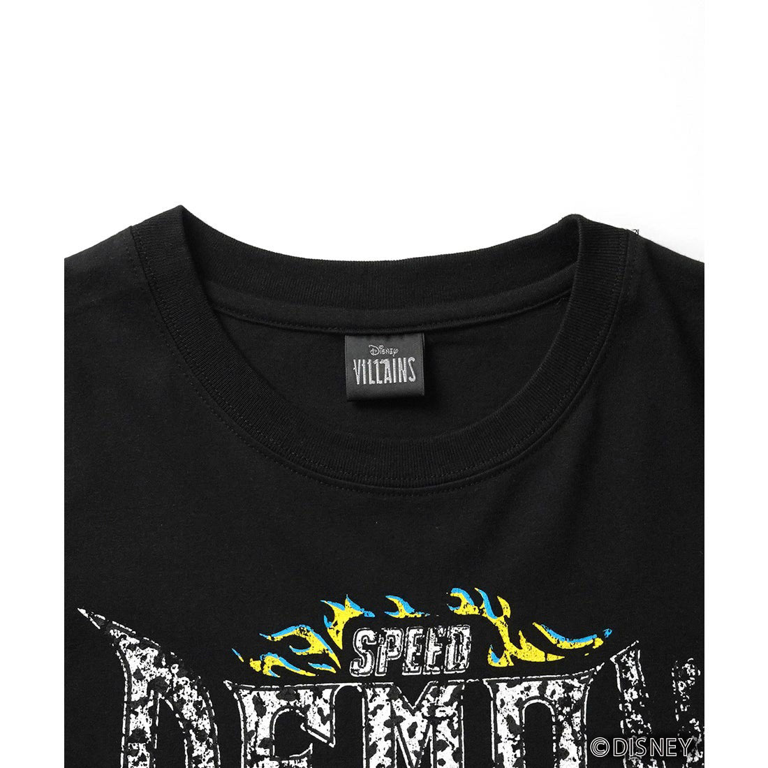 イルズ ILL'S Disney ディズニー Villains ヴィランズ ヴィンテージライク ピグメント加工 ビッグシルエット 半袖プリントTシャツ カットソー ユニセックス （ブラック） ブラック