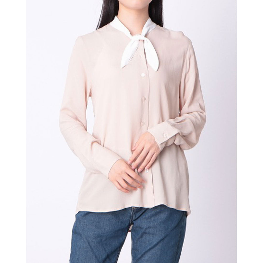 インペリアル IMPERIAL ボウタイ付バイカラーBL （BEIGE） BEIGE