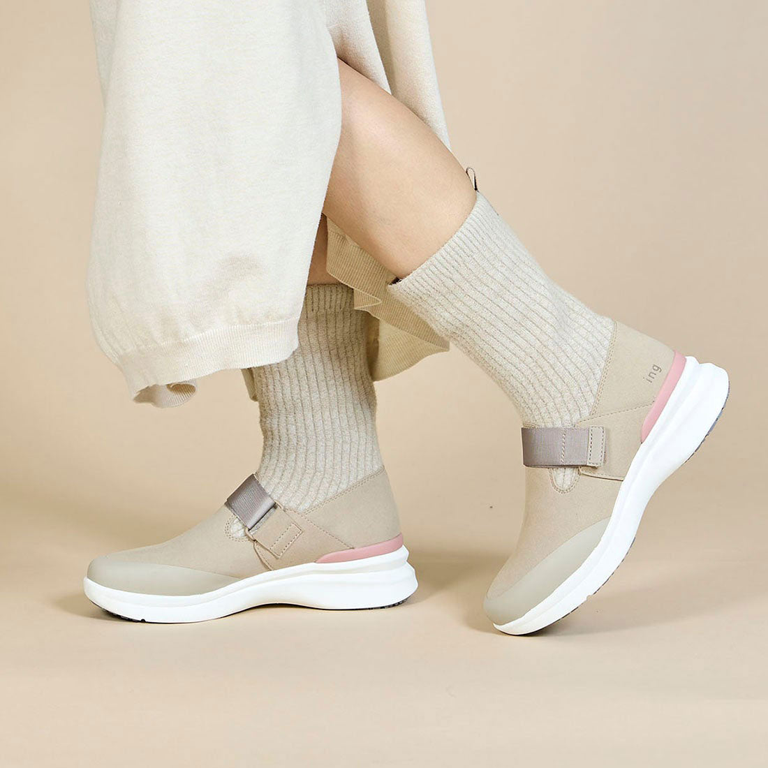 INGNI ing 【Bargain New】【Rain and Snow Compatible】Sock Boots