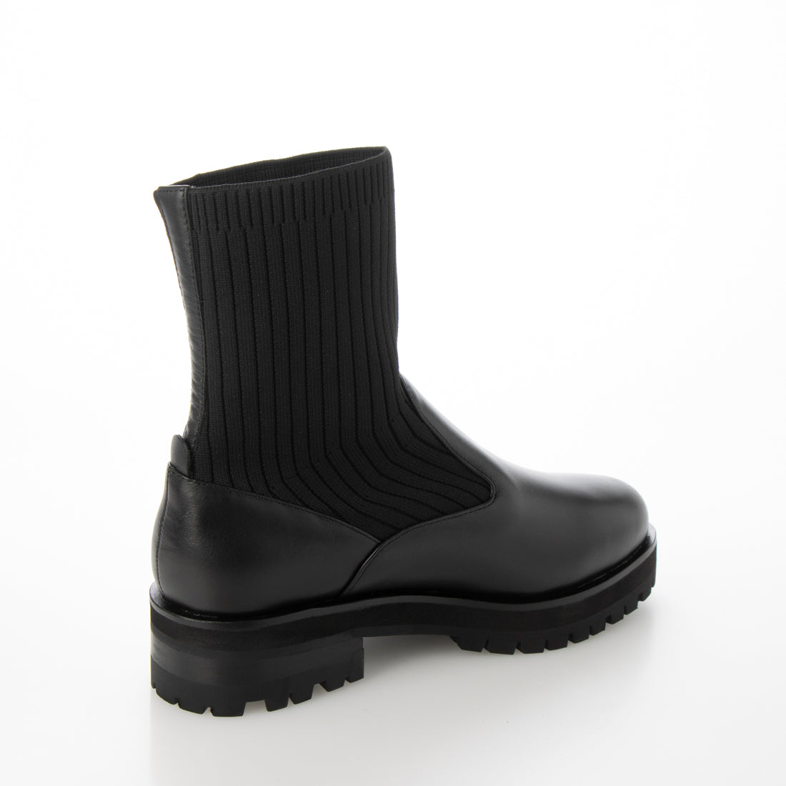 [Sustainable Series] Round Toe Rib Knit Boots