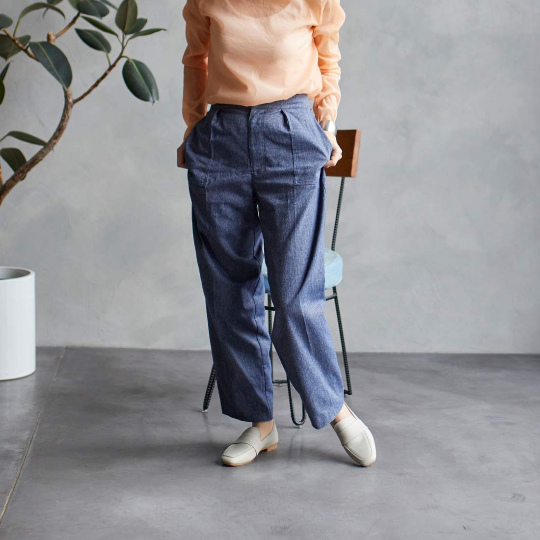 ing [WEB exclusive] Leather belt loafers