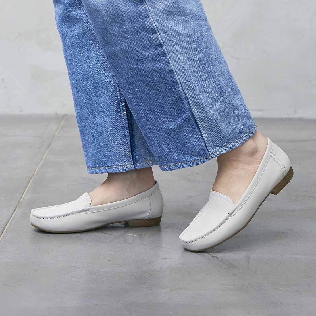 イング ing 【3E】モカシューズ,ライトグレーカタオシ