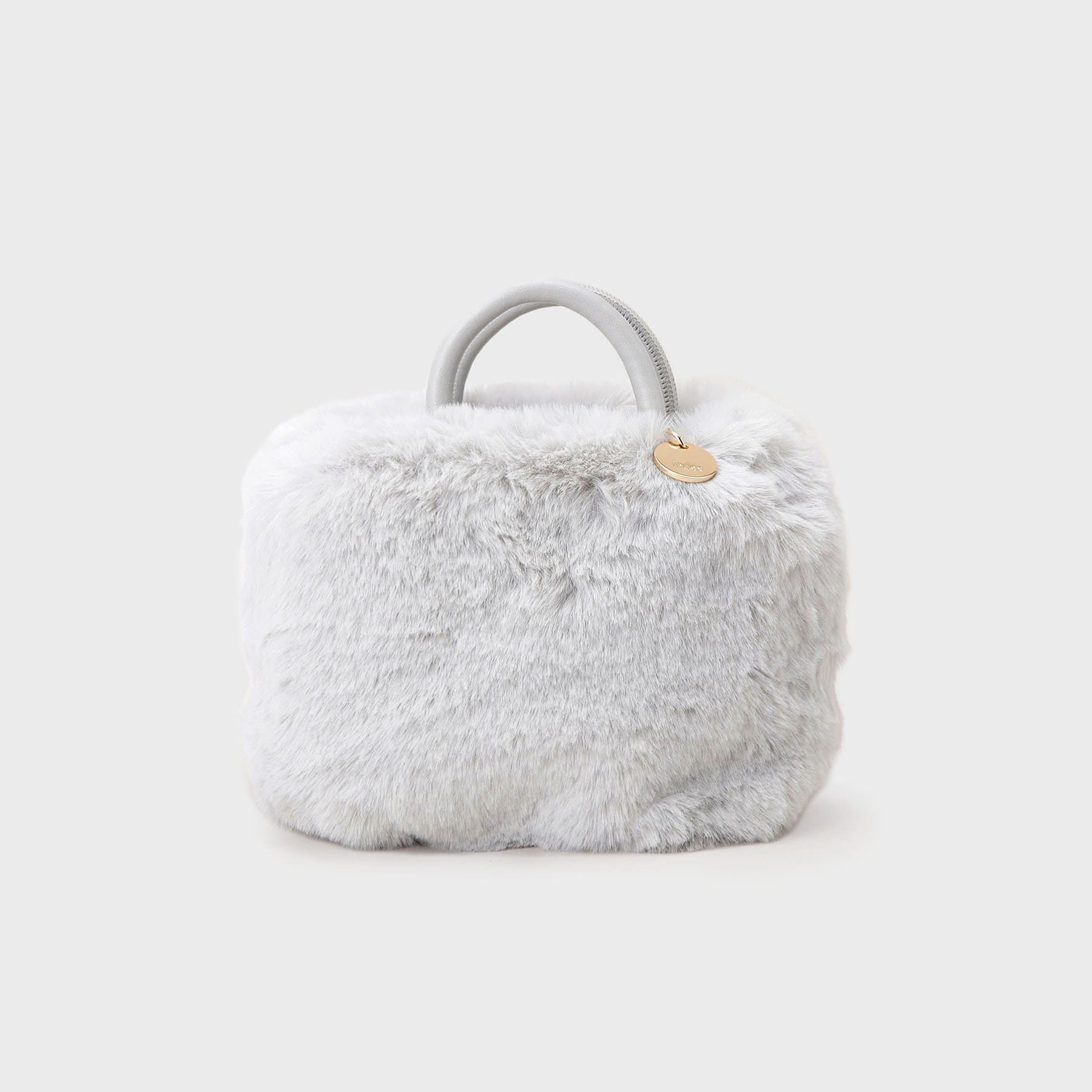 インデックス index 【2WAY】フェイクファーラウンドショルダーバッグ （グレー(012)） グレー(012)