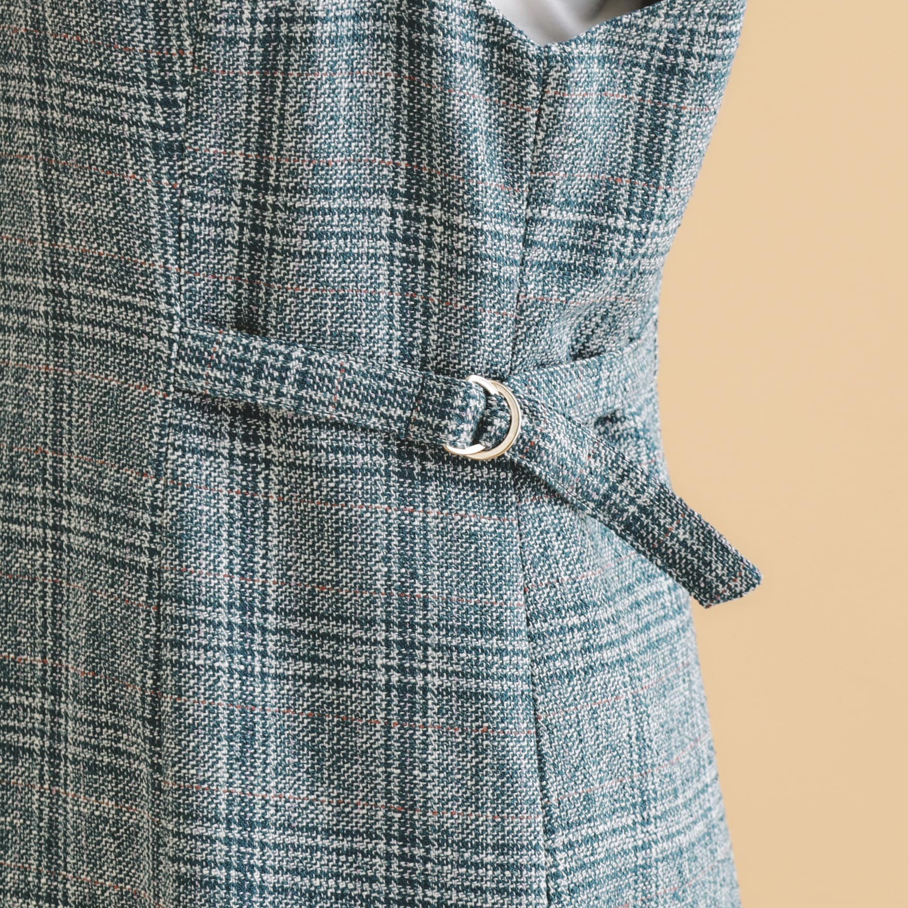 index index vintage tweed dress 【Machine washable・Easy iron】