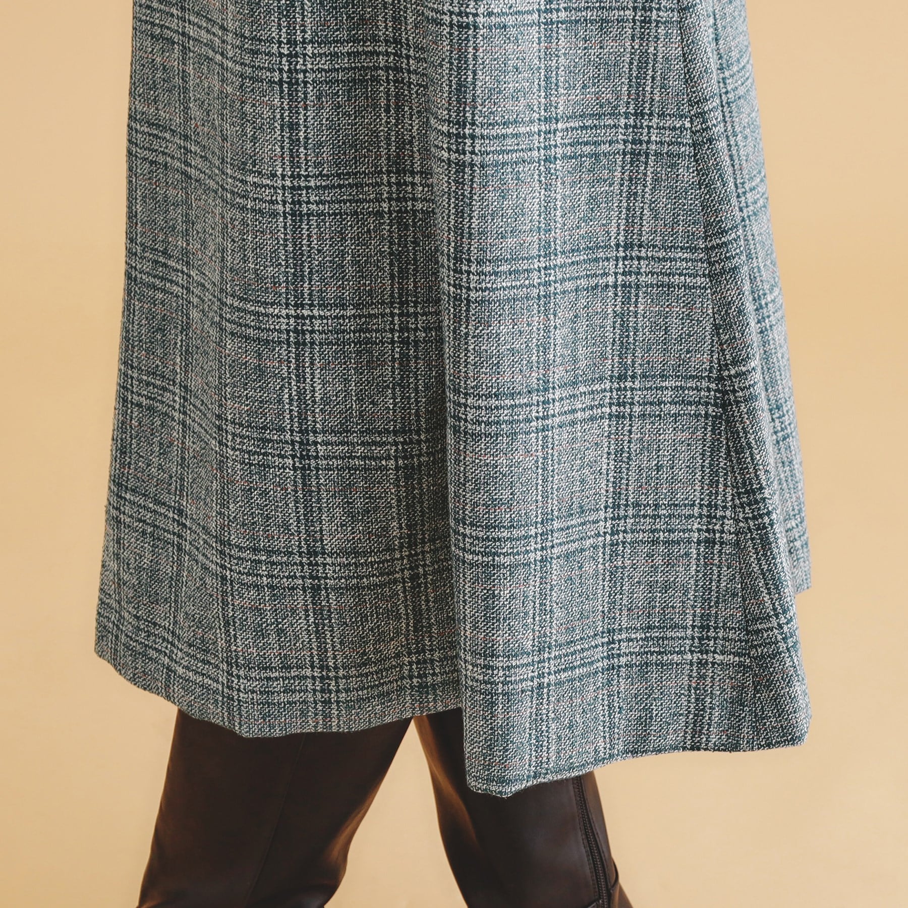 index index vintage tweed dress 【Machine washable・Easy iron】