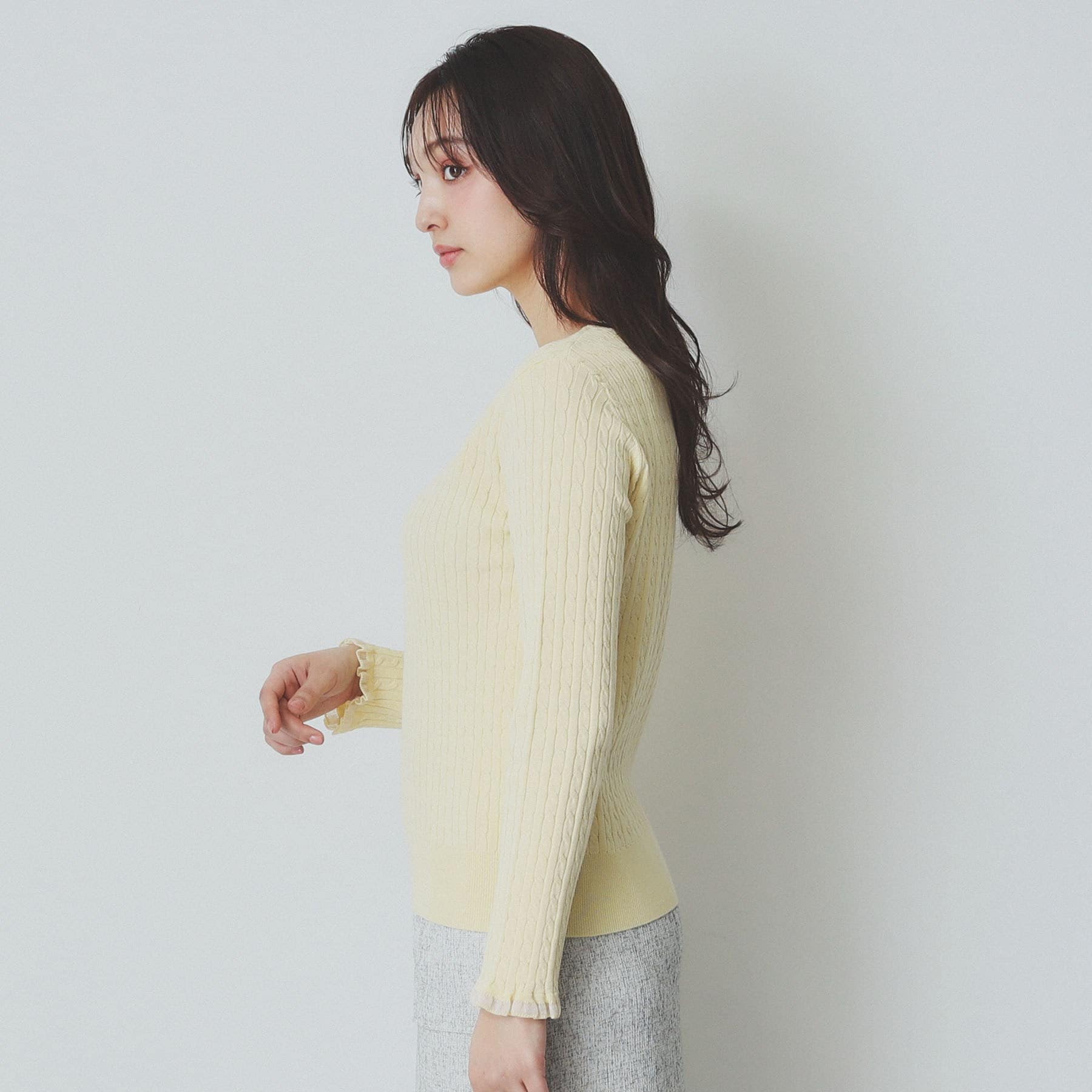 index index knit with cable gold motif [machine washable]