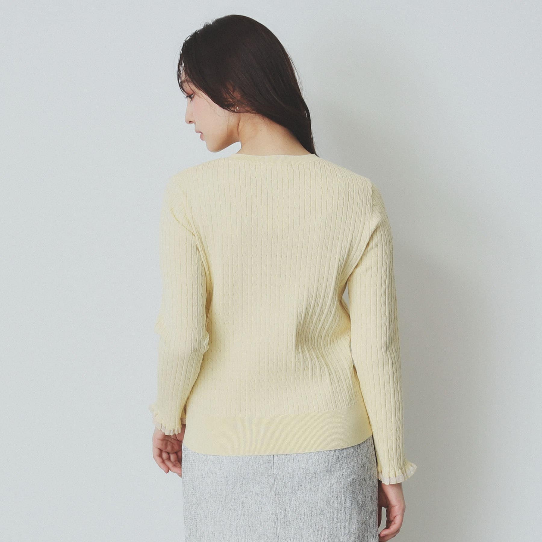 index index knit with cable gold motif [machine washable]