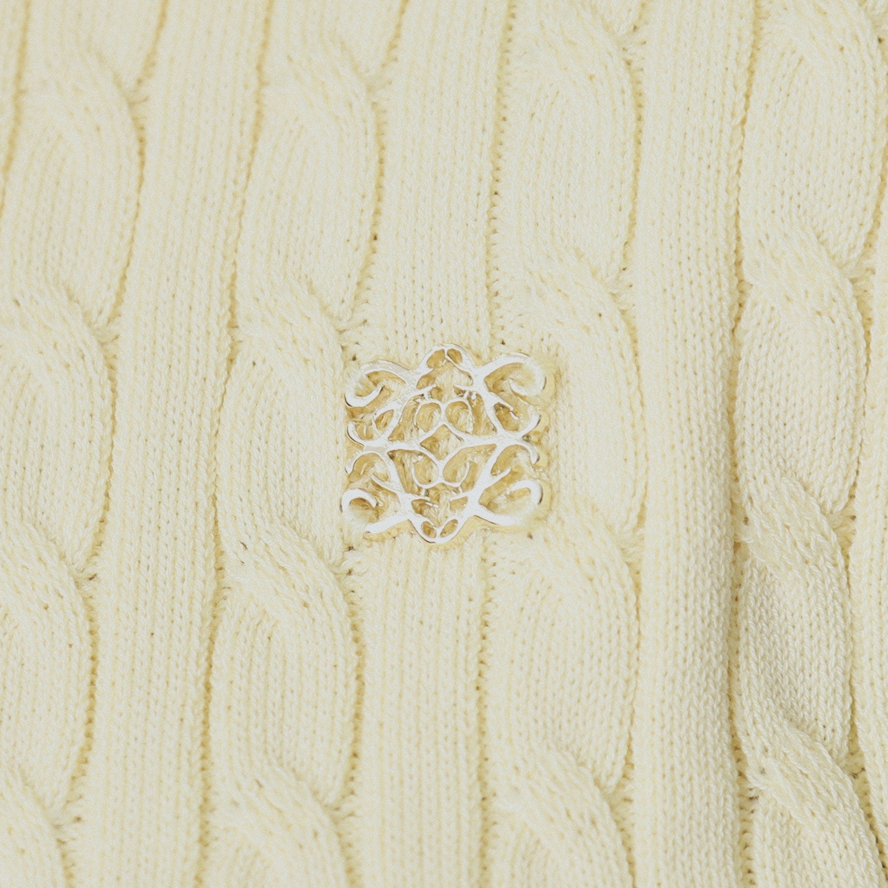 index index knit with cable gold motif [machine washable]