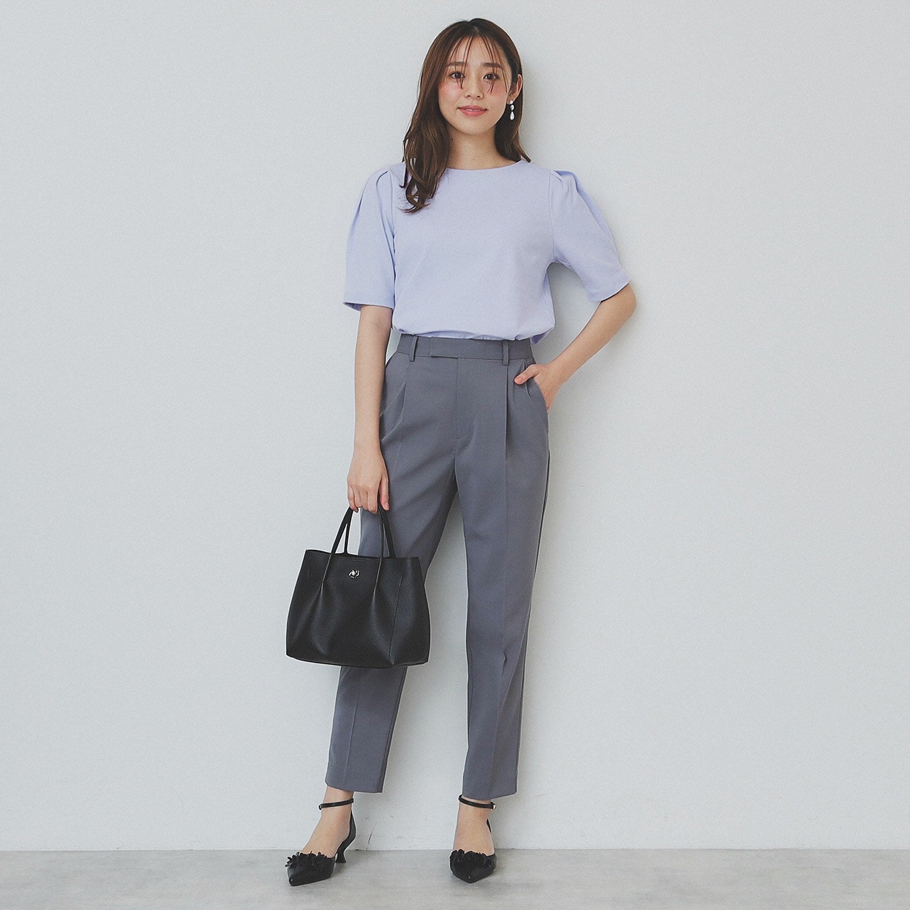 インデックス index コットンスムースタックスリーブトップス【洗濯機可・UVケア・接触冷感】 （ブラウン(844)） ブラウン(844)