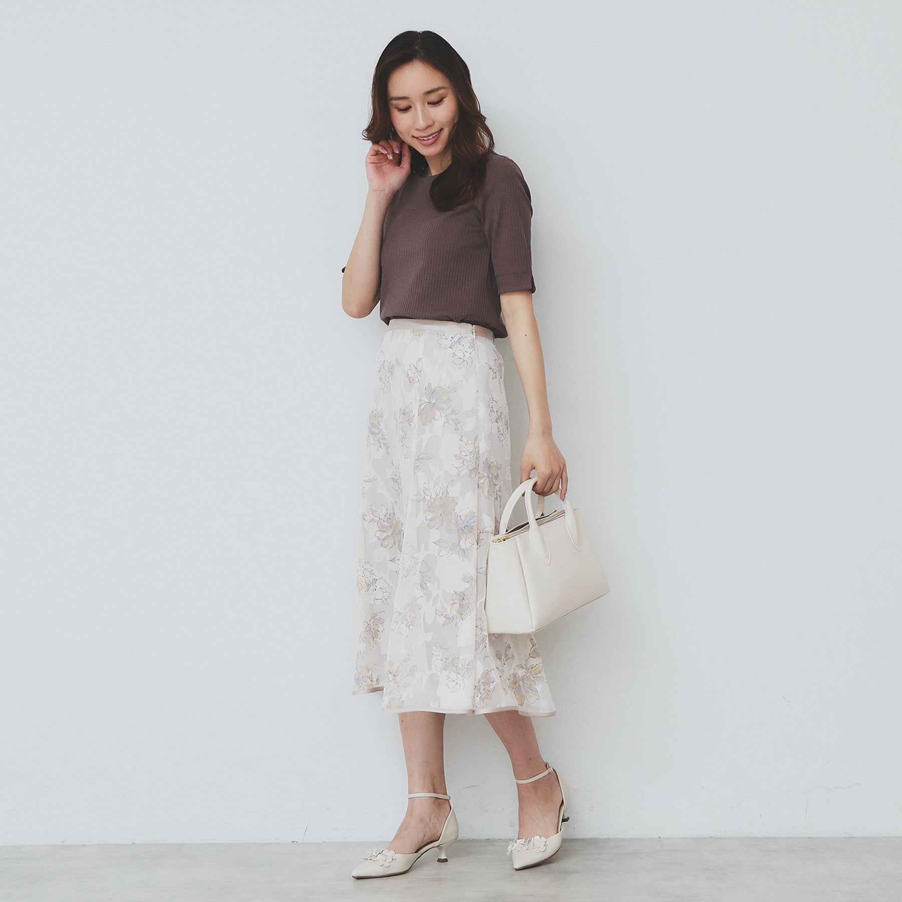 インデックス index 《7color/XS-LLsize》ボートネックリブトップス【UV/洗濯機洗い可】 （チャコールグレー(014)） チャコールグレー(014)