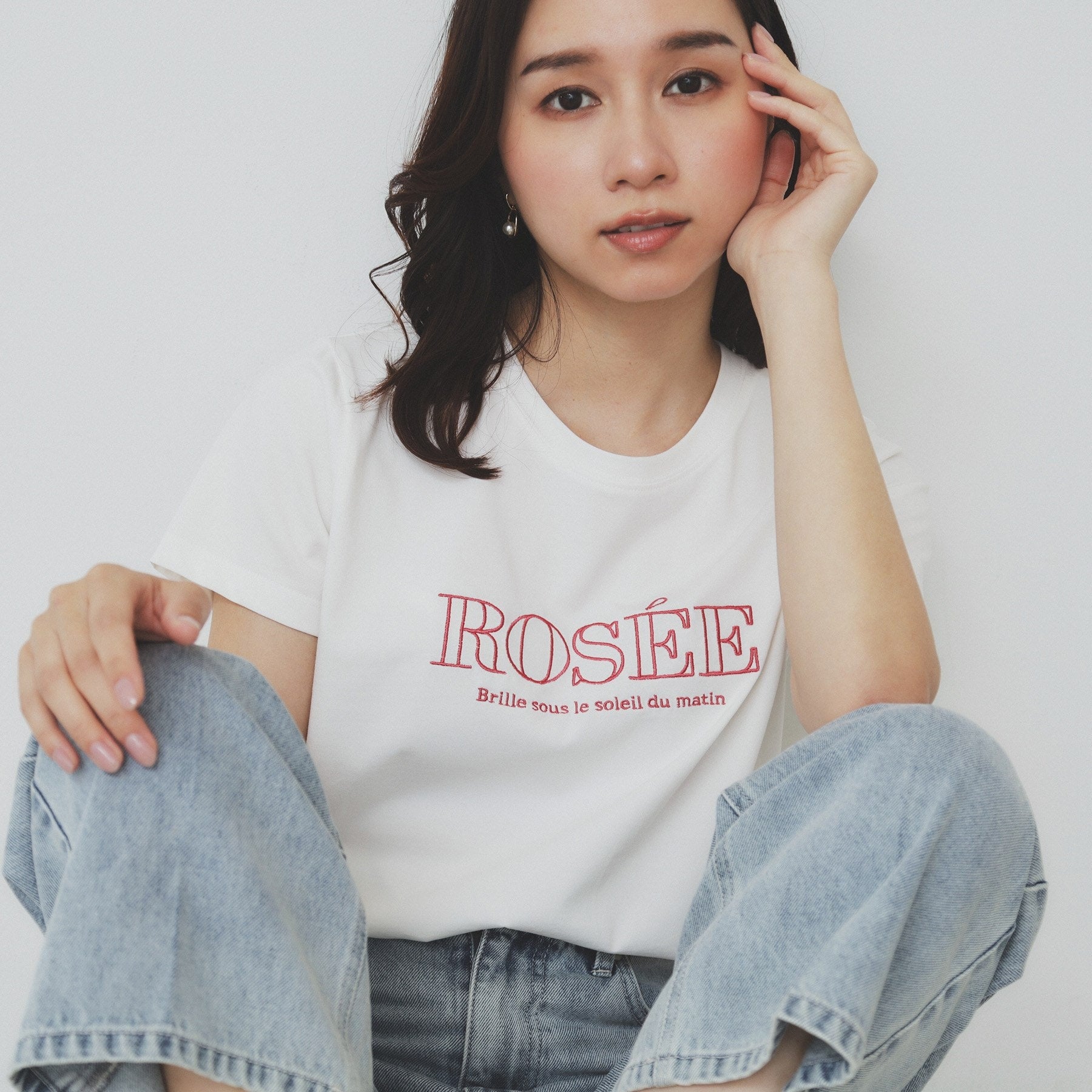 インデックス index クールタッチ フロントロゴ刺繍Tシャツ【洗濯機可・接触冷感・UV】 （ホワイト(802)） ホワイト(802)