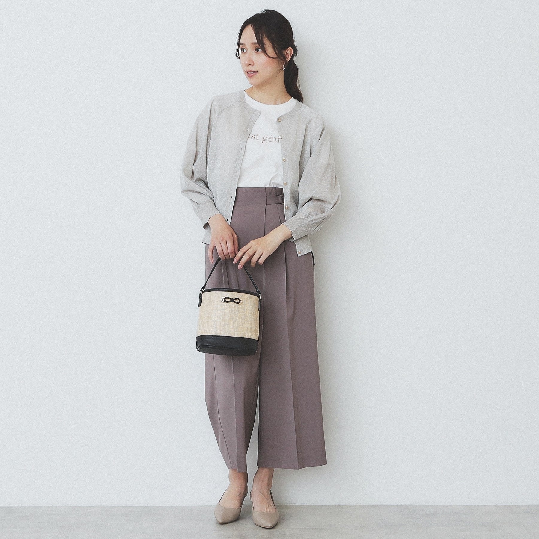 インデックス index 刺繍ロゴパール調Tシャツ【洗濯機可・汗ジミ防止・吸水速乾・接触冷感・UVケア】 （オフホワイト(003)） オフホワイト(003)