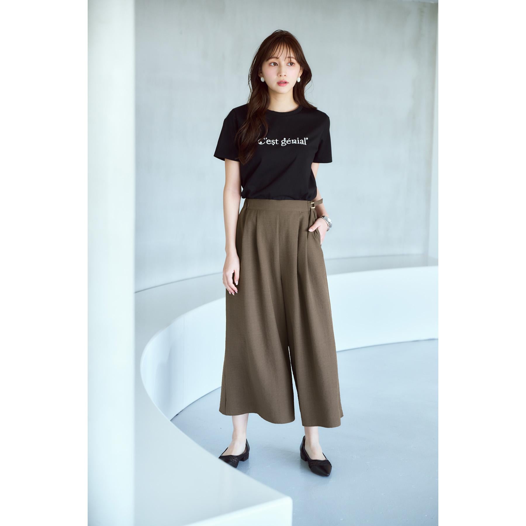 インデックス index 刺繍ロゴパール調Tシャツ【洗濯機可・汗ジミ防止・吸水速乾・接触冷感・UVケア】 （オフホワイト(003)） オフホワイト(003)