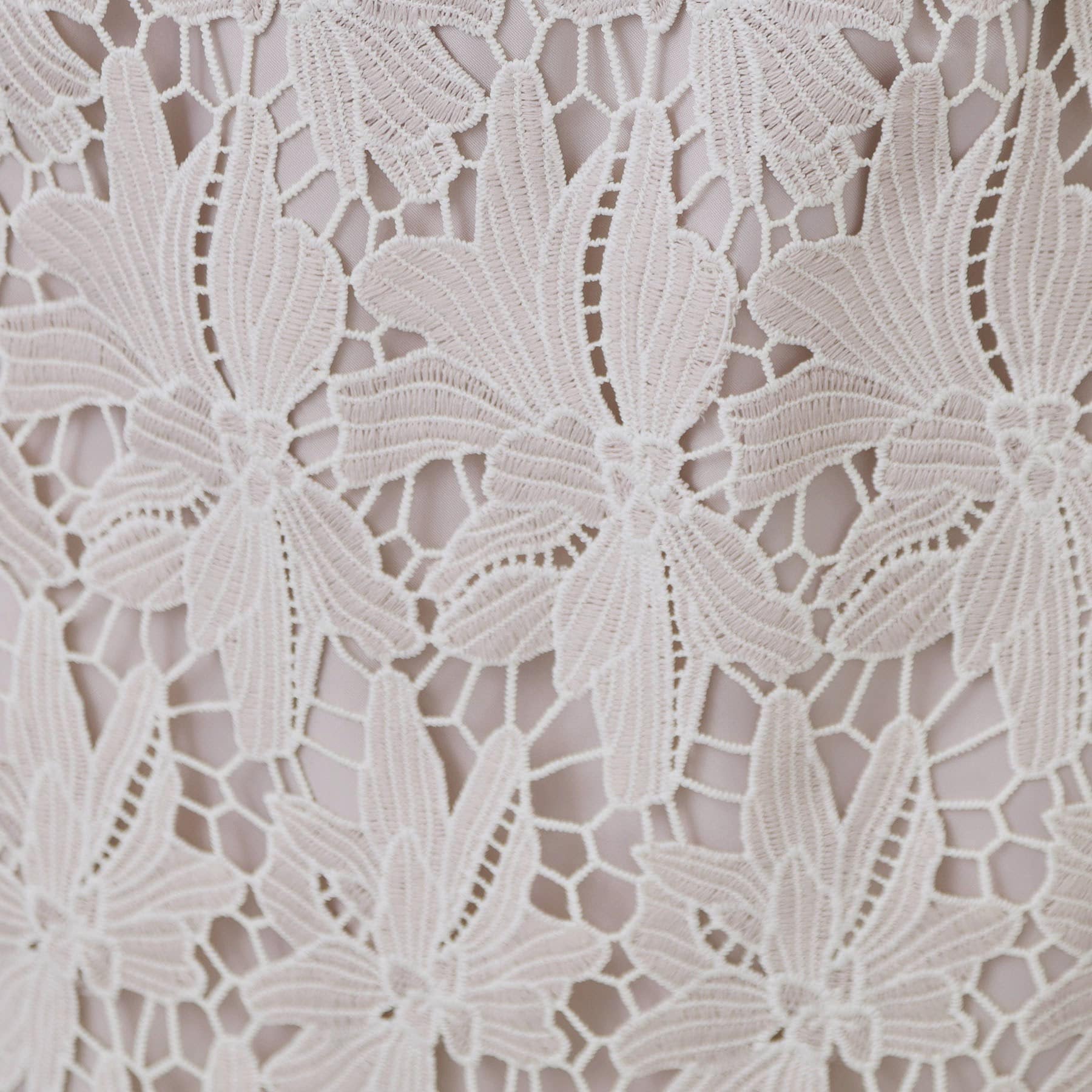 インデックス index 《S-3Lサイズ》バイカラーレースタイトスカート【洗濯機洗い可】 （モカブラウン(042)） モカブラウン(042)