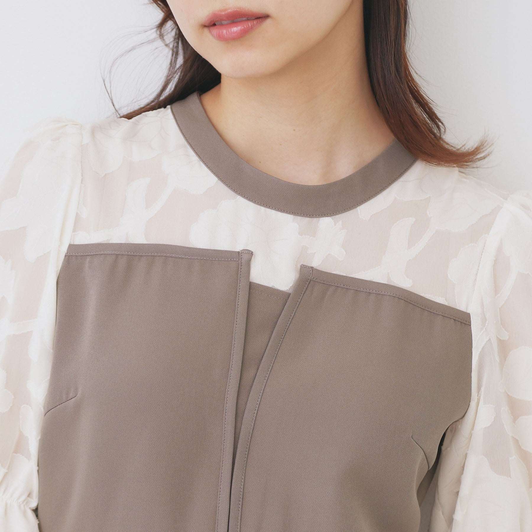 インデックス index ドッキングマーメイドフレアワンピース【洗濯機可・イージーアイロン・防シワ】 （モカブラウン(042)） モカブラウン(042)