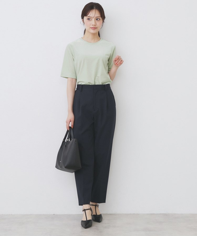 インデックス index ベロアボクシーTシャツ【洗濯機可】 （チャコールグレー(014)） チャコールグレー(014)