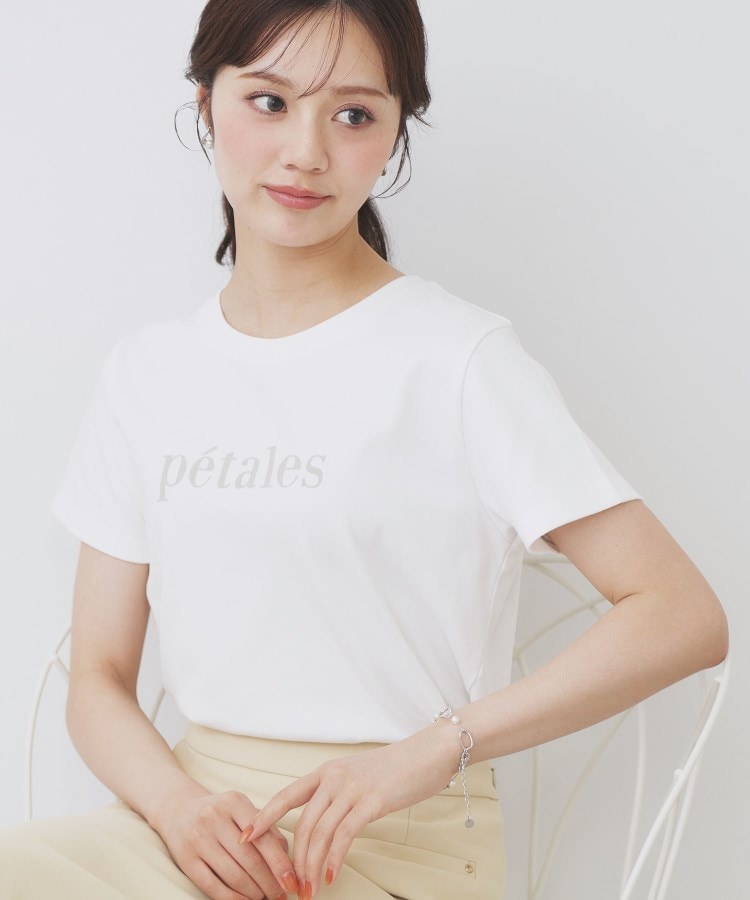 インデックス index C100ペタルフロッキーロゴTシャツ【洗濯機可・接触冷感・UVケア】 （チャコールグレー(014)） チャコールグレー(014)