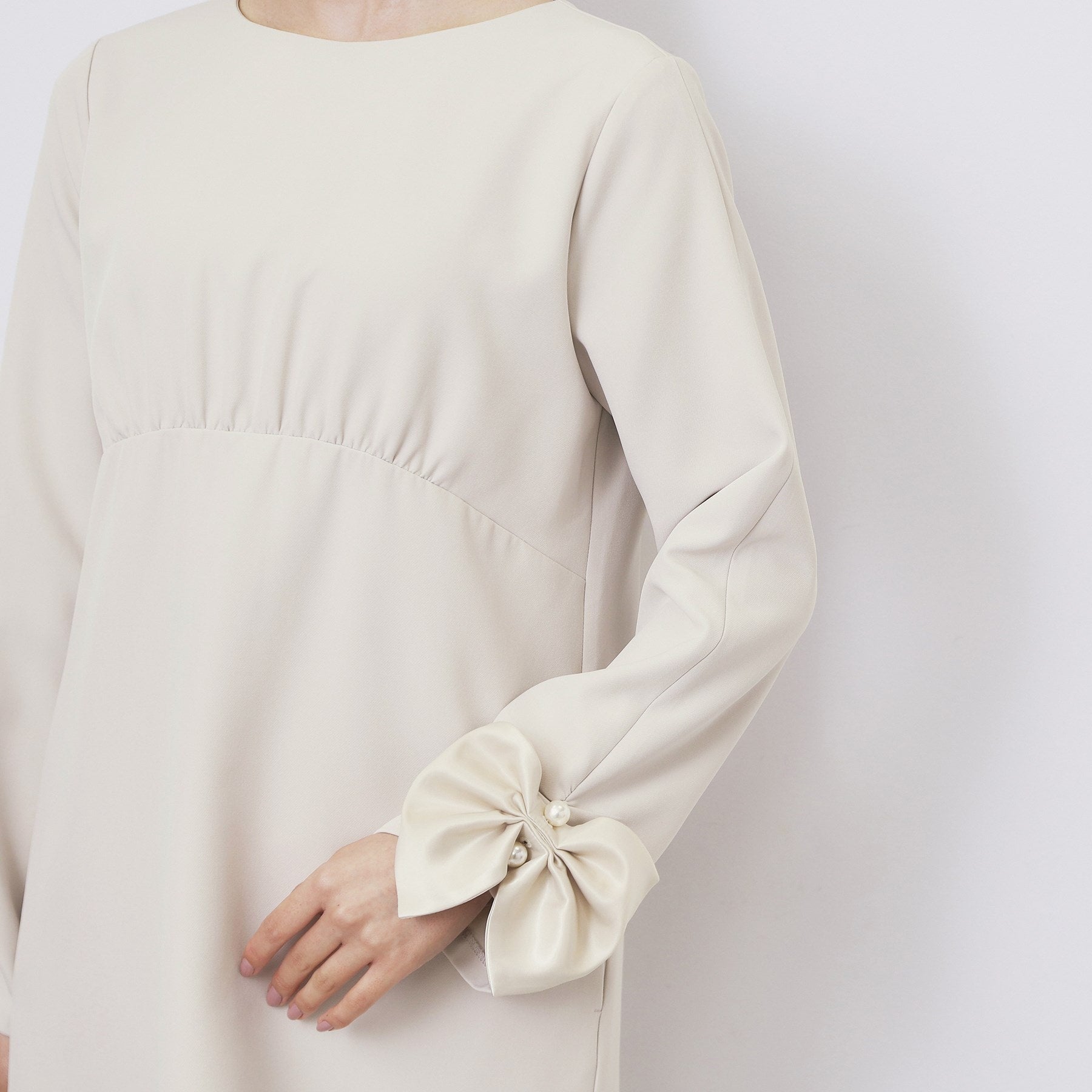 インデックス index ダブルクロスリボンスリーブサックワンピース【洗濯機可】 （ブラック(019)） ブラック(019)