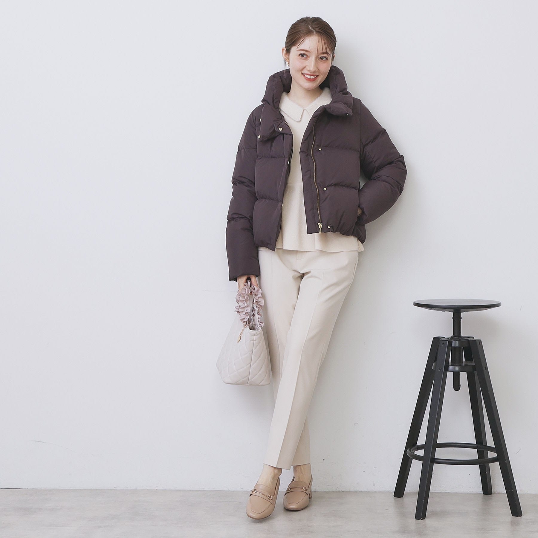 インデックス index KAWADAダウンショートコート【撥水/洗える/静電気防止裏地】《XS～LL》 （ブラウン(044)） ブラウン(044)