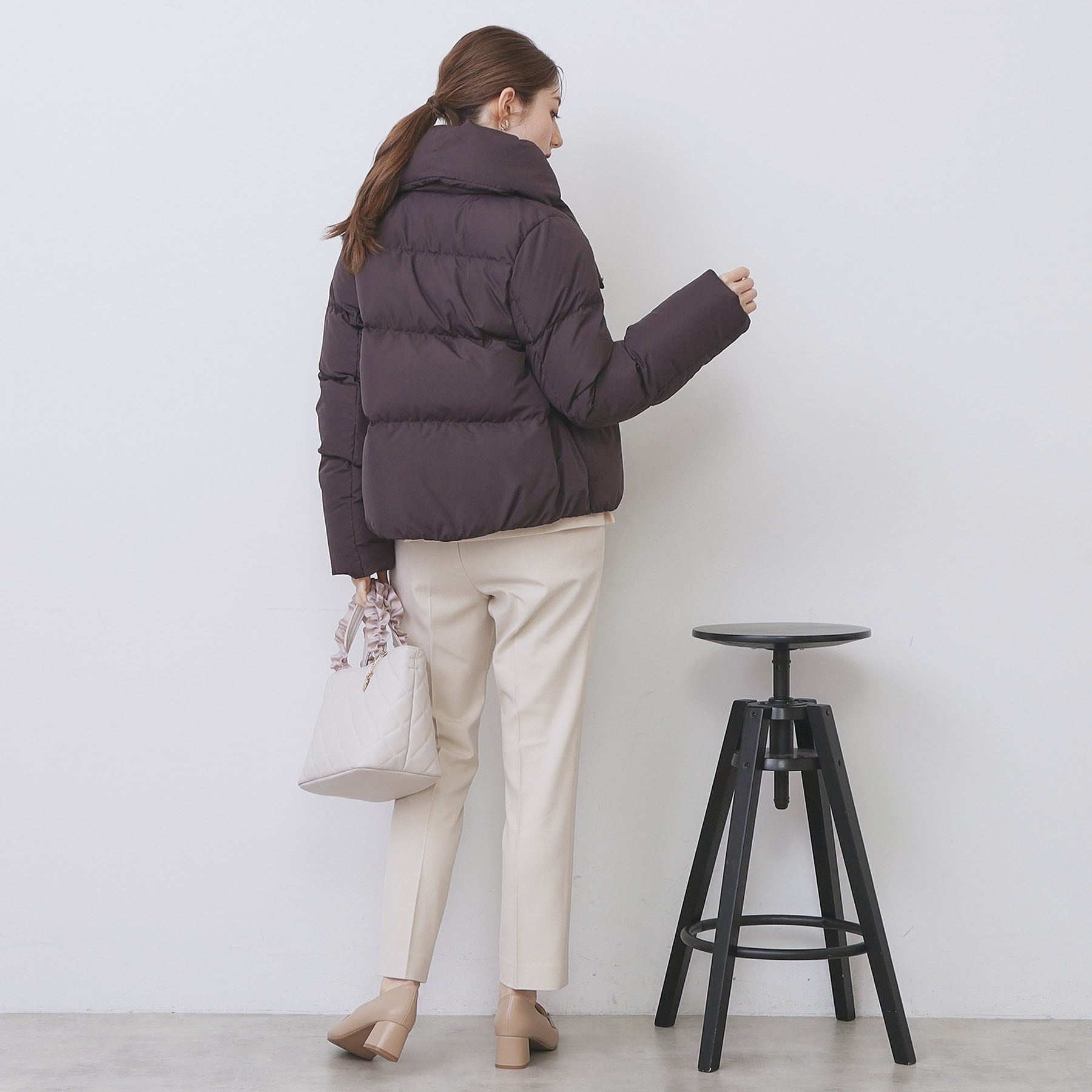 インデックス index KAWADAダウンショートコート【撥水/洗える/静電気防止裏地】《XS～LL》 （ブラウン(044)） ブラウン(044)