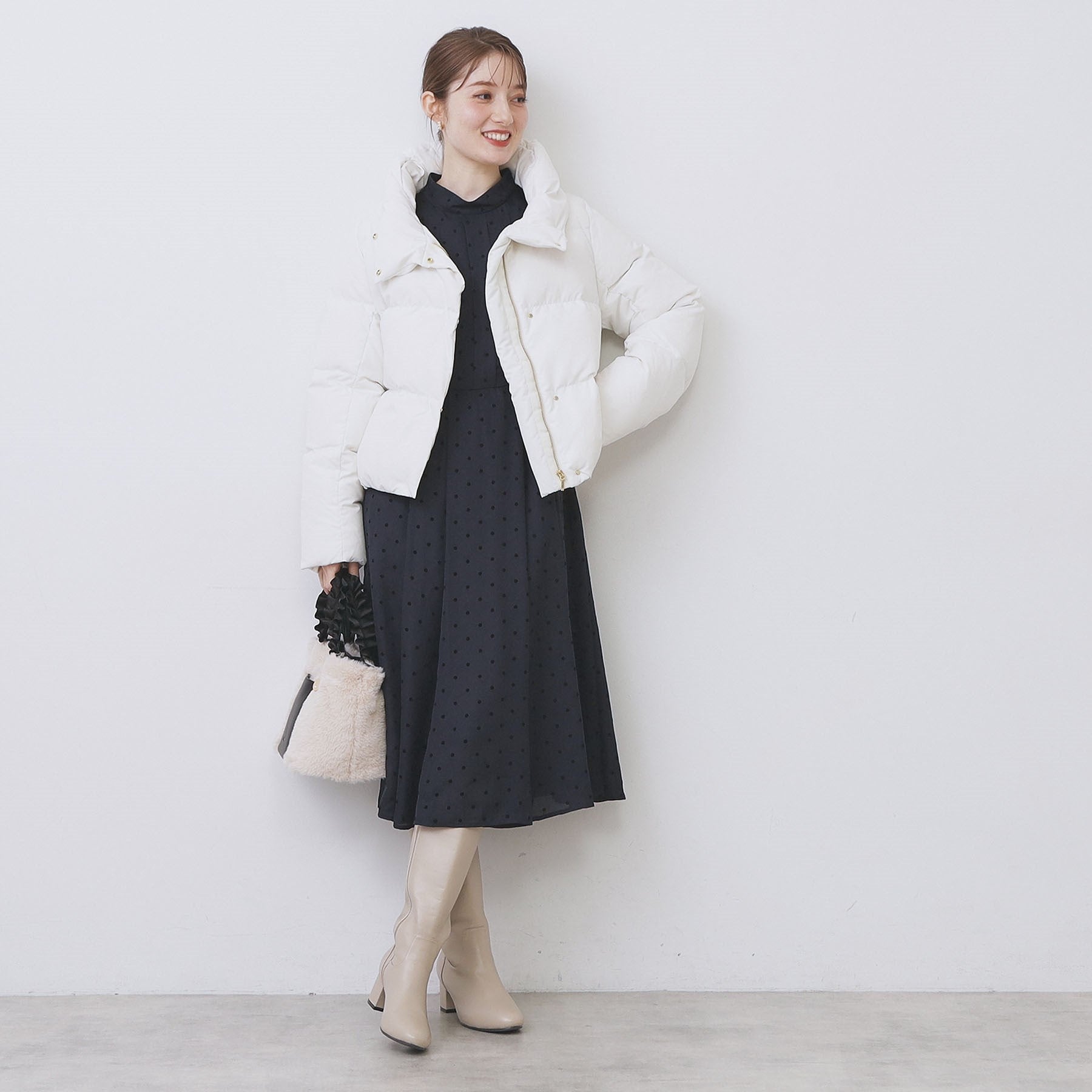 インデックス index KAWADAダウンショートコート【撥水/洗える/静電気防止裏地】《XS～LL》 （ブラウン(044)） ブラウン(044)